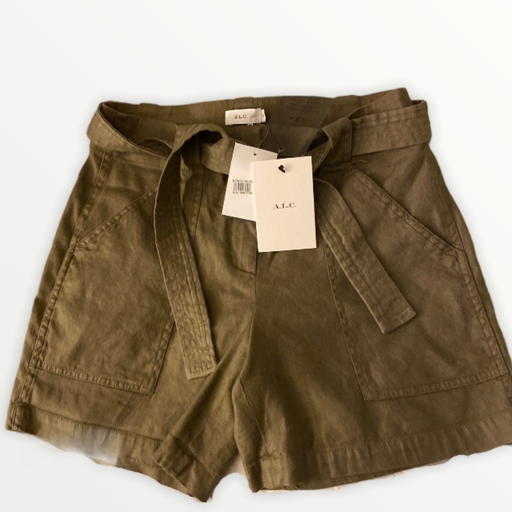 A.L.C. Linen blend cargo safari shorts 28” NWT